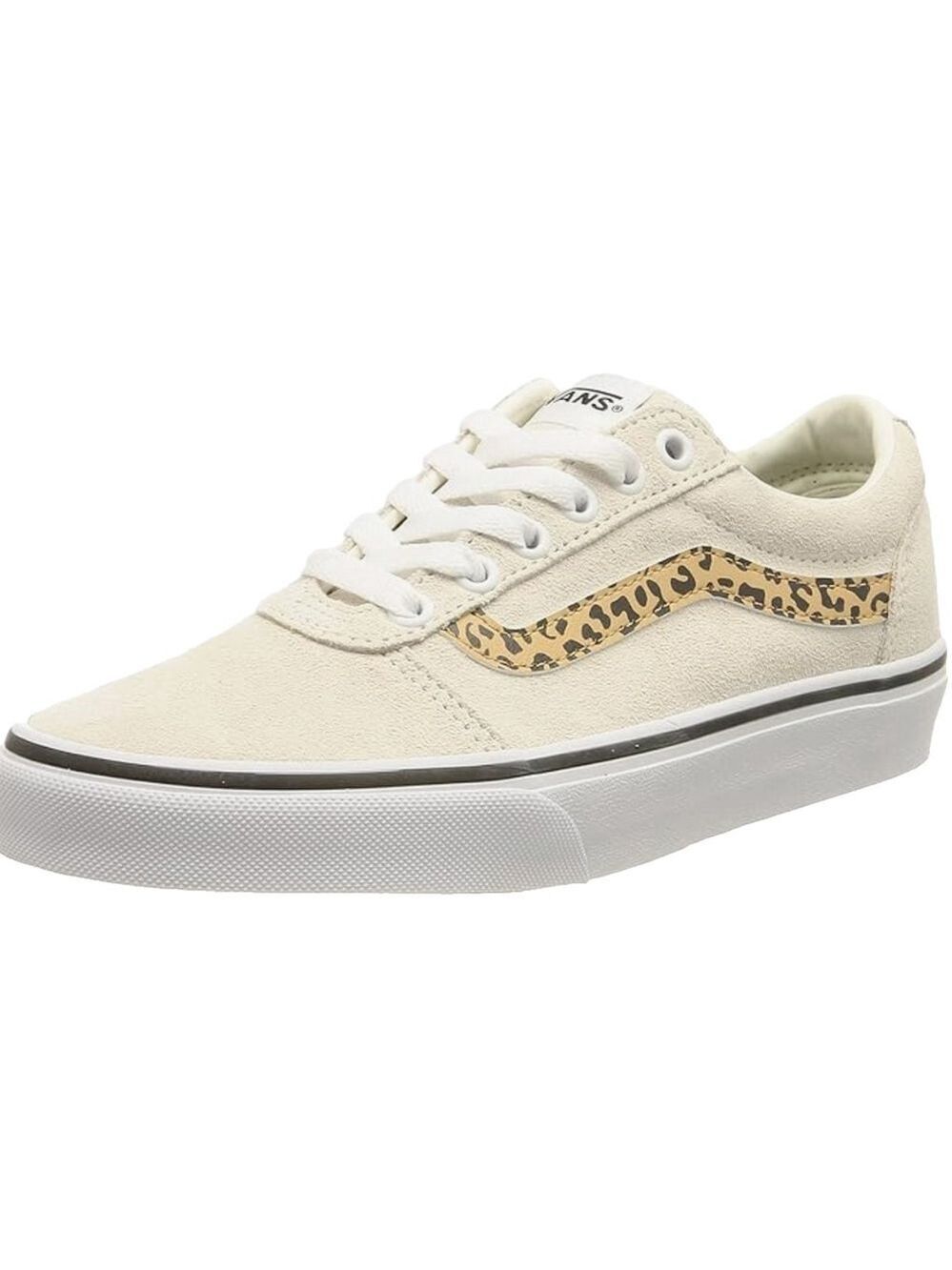 Vans Women's Ward Old Skool Canvas SUEDE Sneakers Leopard Size 7.5